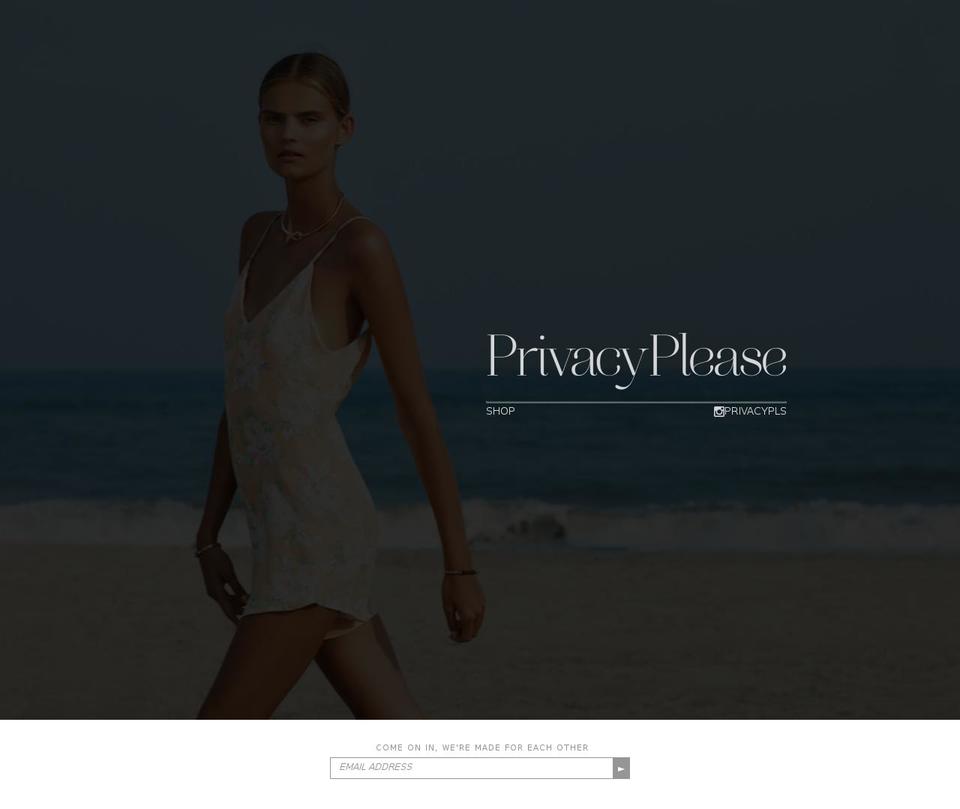 privacyplease.us shopify website screenshot