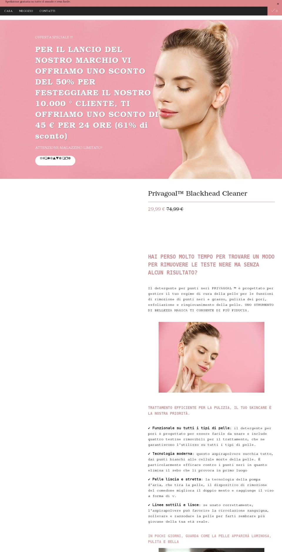 privagoal.com shopify website screenshot