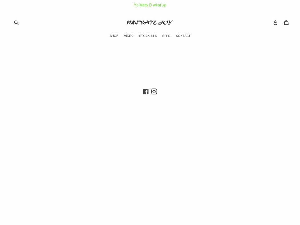 private-joy.com — Shopify storefront screenshot
