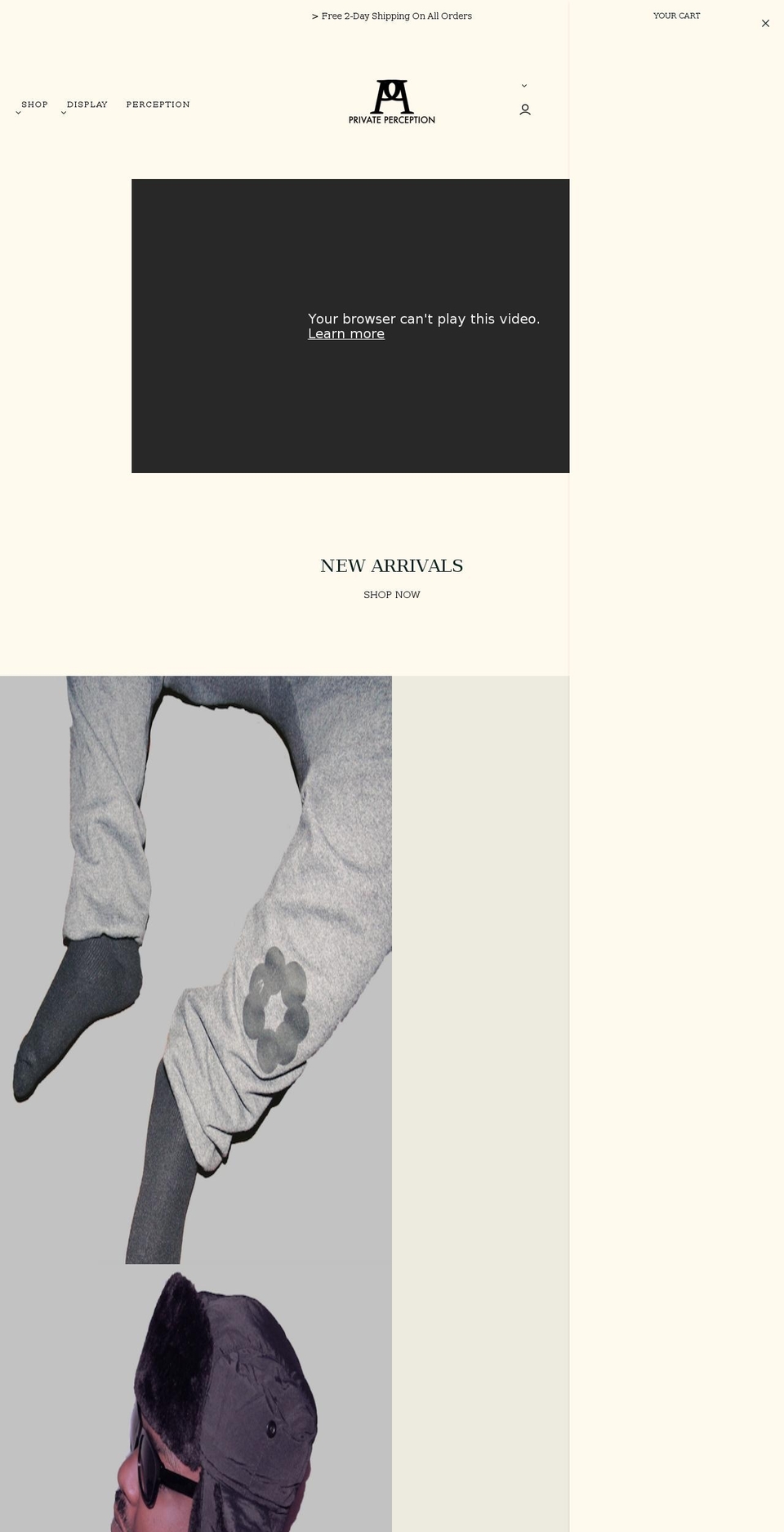 private-perception.com shopify website screenshot