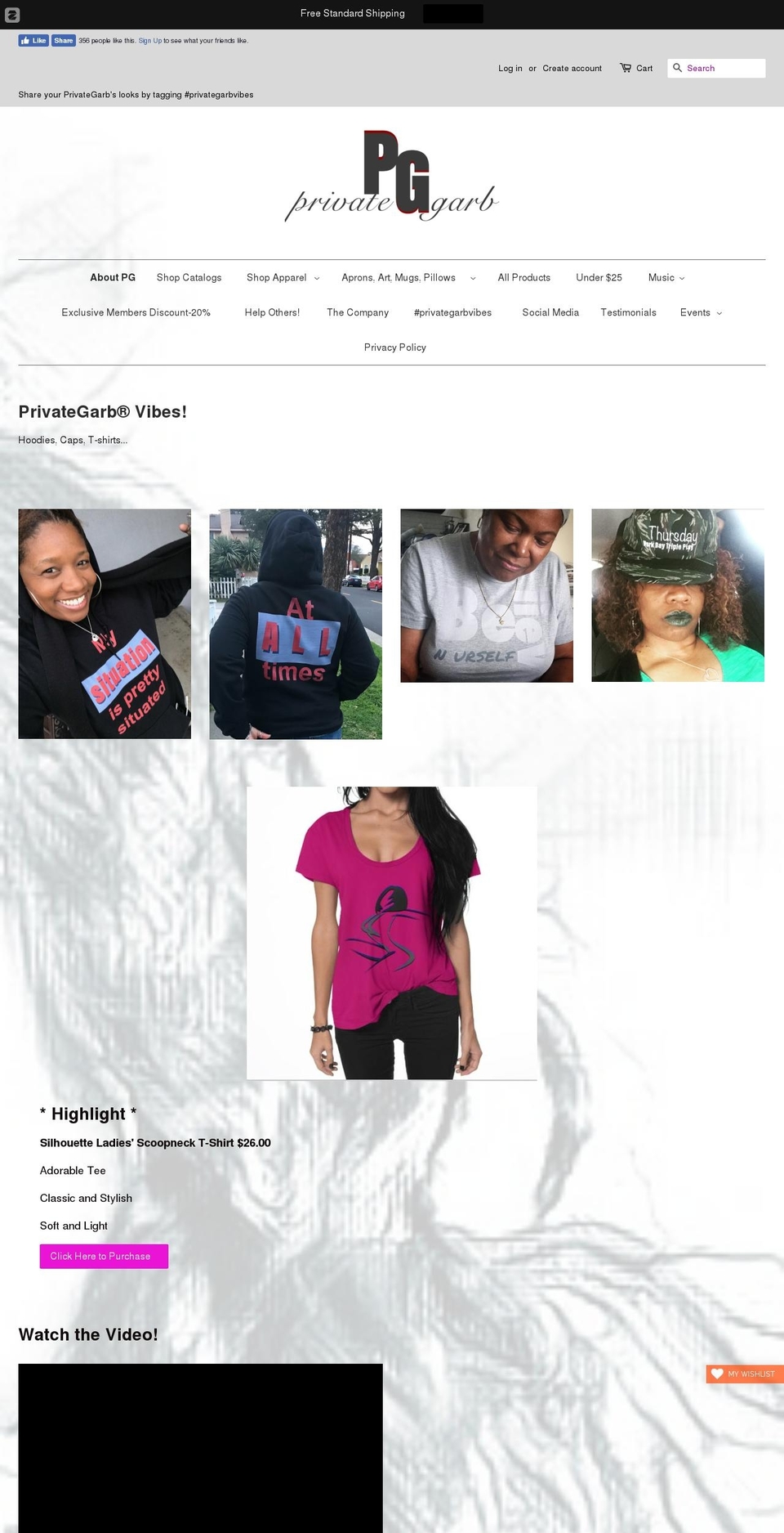 privategarb.com — Shopify storefront screenshot
