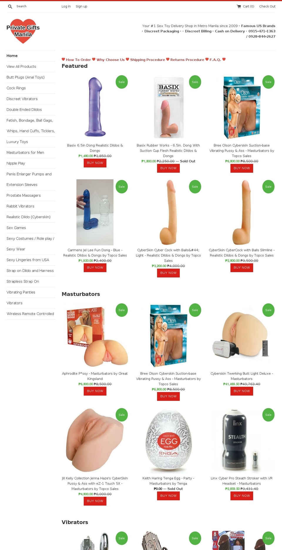 privategiftsmanila.net shopify website screenshot