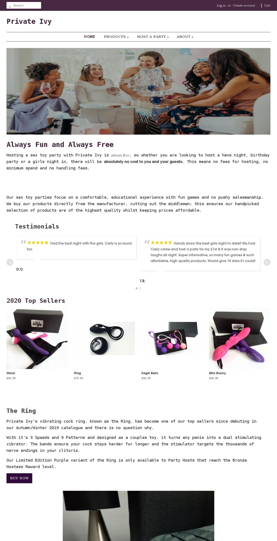 privateivy.com.au shopify website screenshot