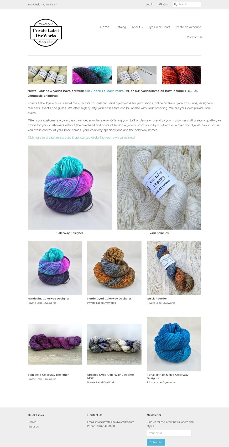 privatelabeldyeworks.com shopify website screenshot