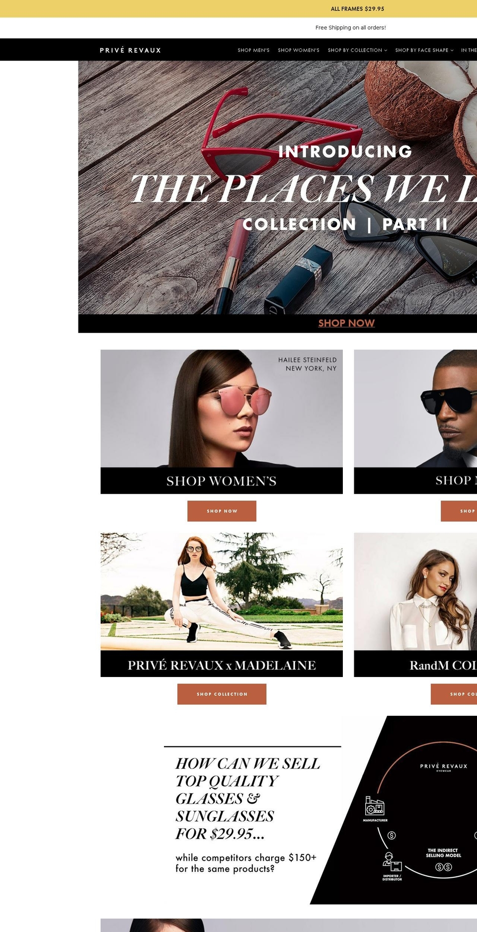 Header Update Shopify theme site example priveeyewear.com