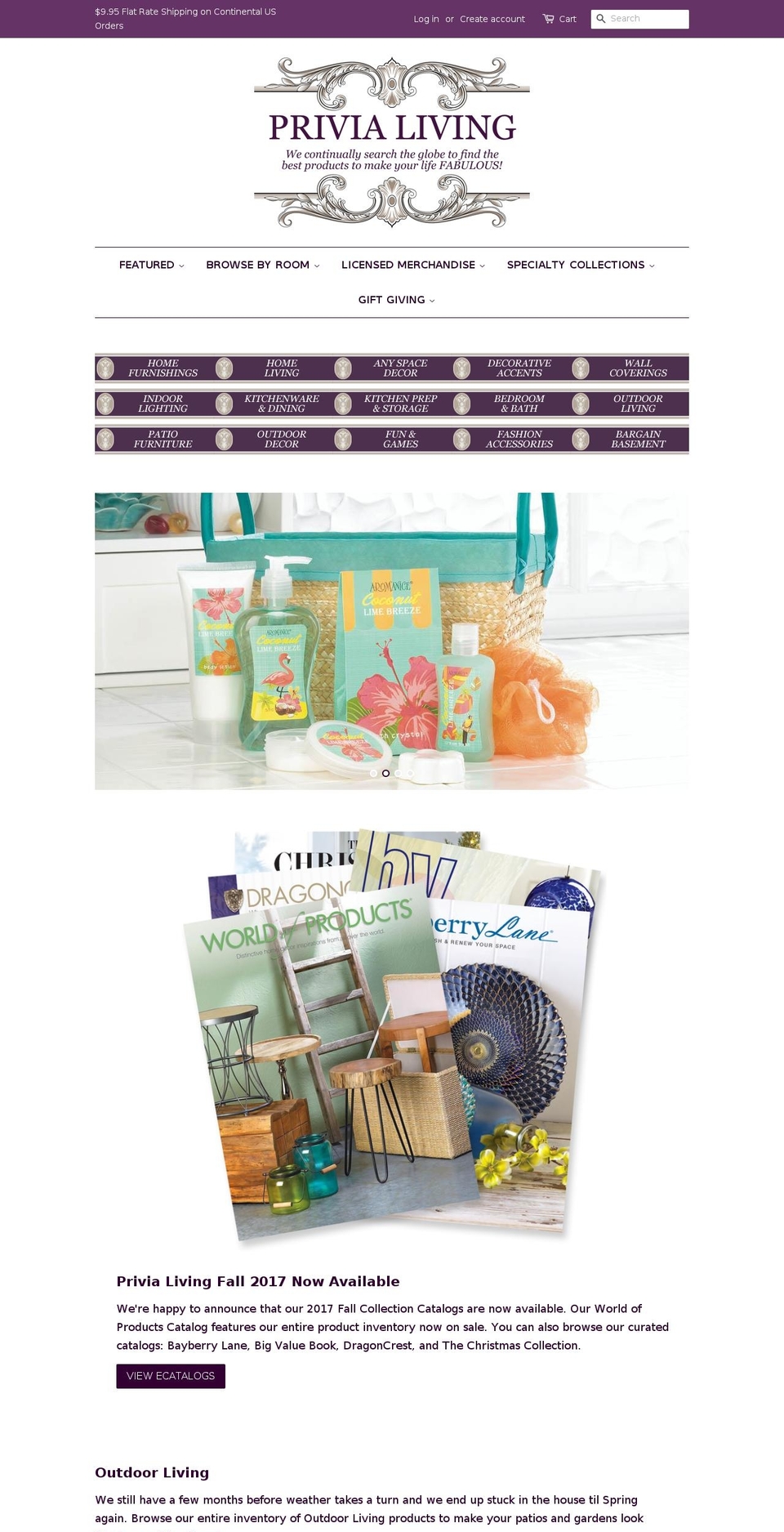 privialiving.com — Shopify storefront screenshot