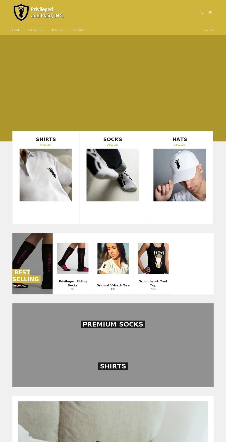 privilegedandplaid.com — Shopify storefront screenshot