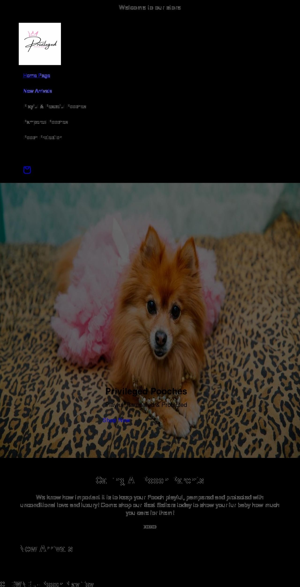 privilegedpooches.com shopify website screenshot