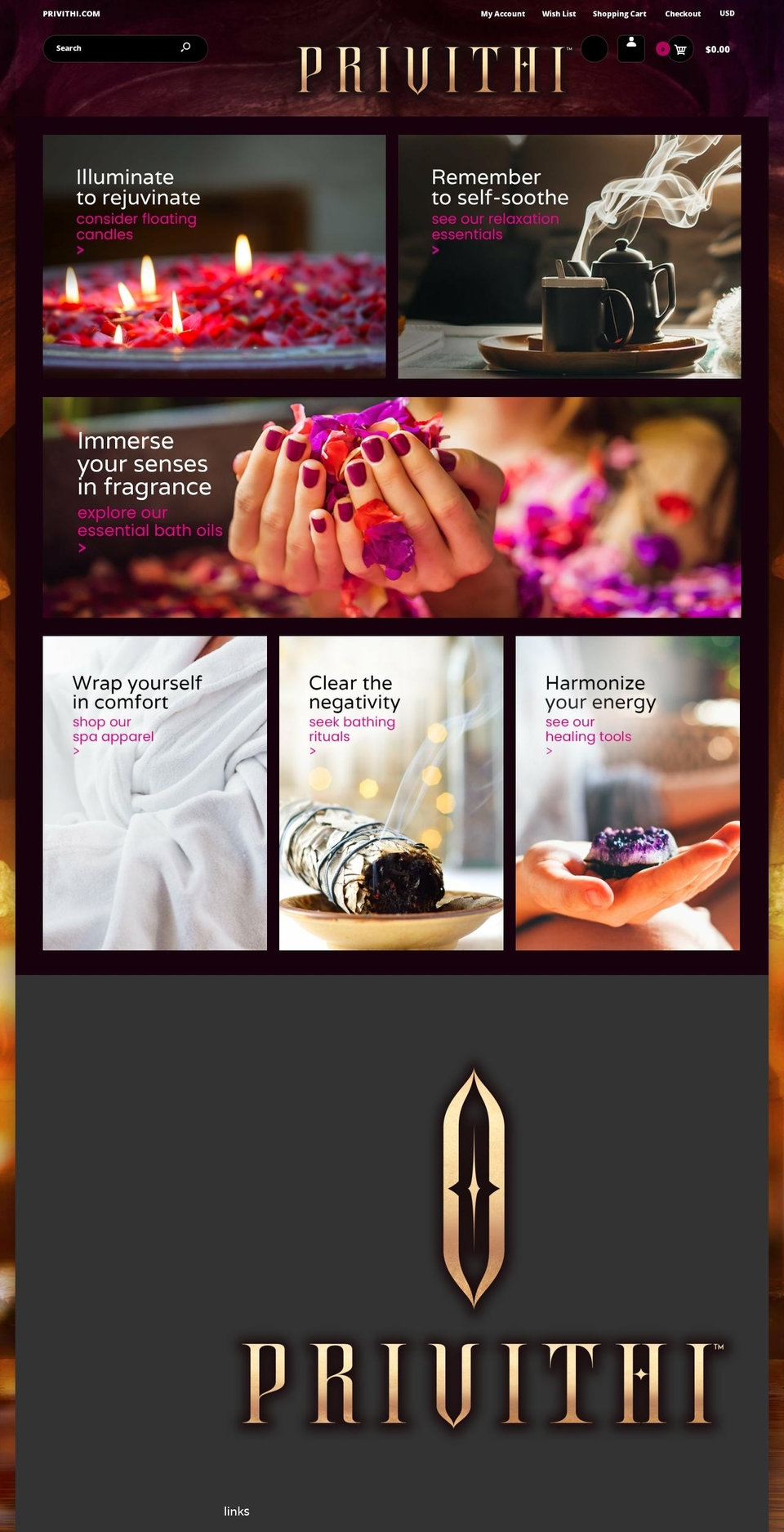 privithi.com shopify website screenshot