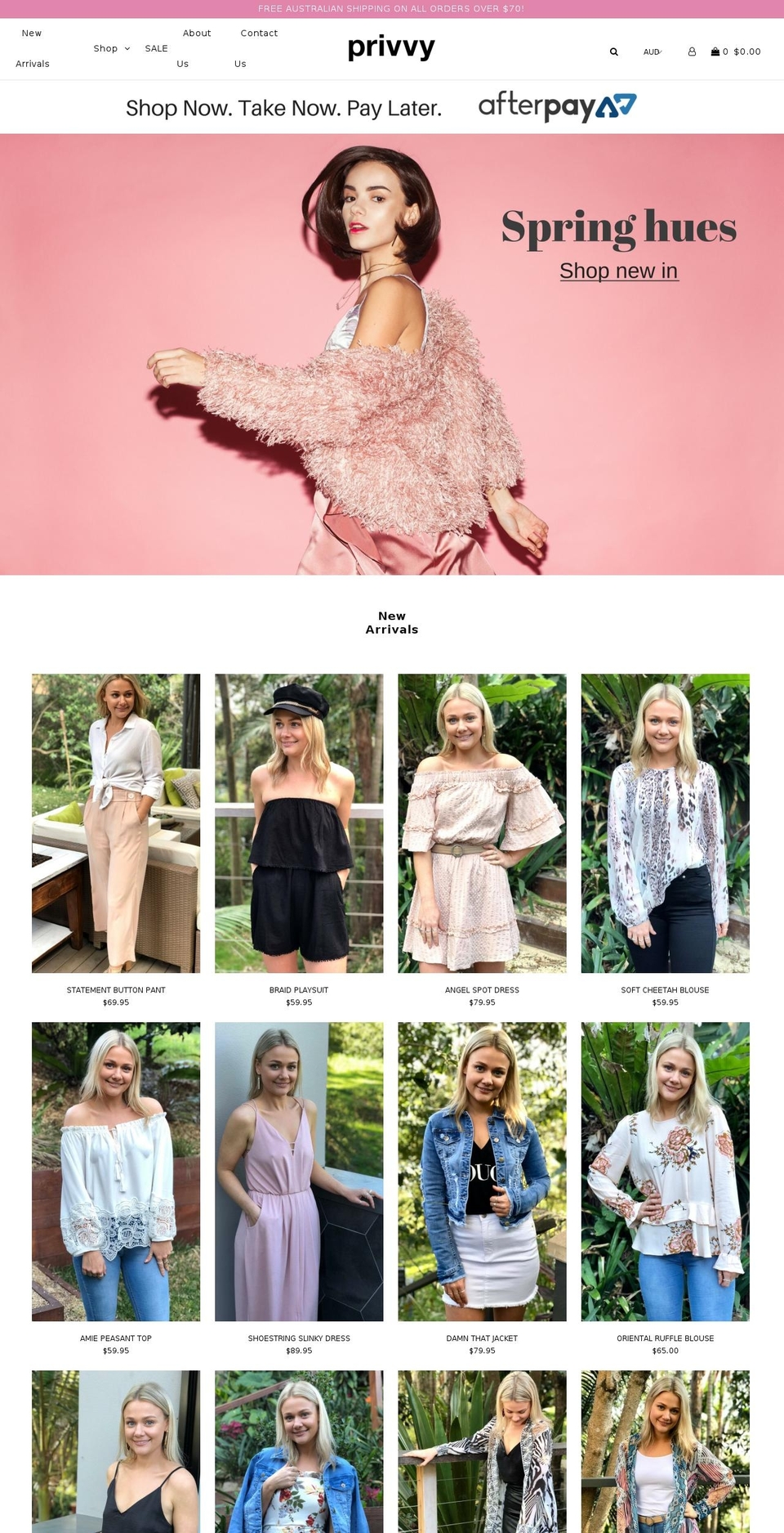 privvy.com.au shopify website screenshot