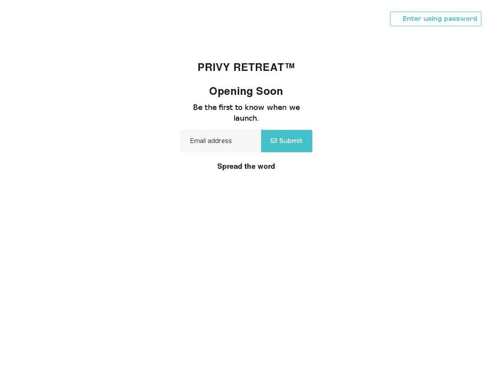privyretreat.com shopify website screenshot