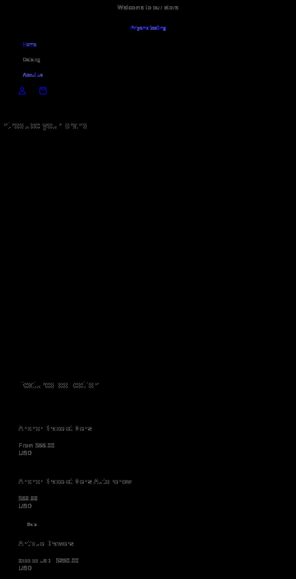 priyank-testing.myshopify.com shopify website screenshot