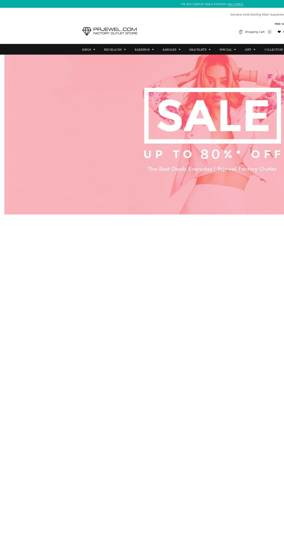 prjewel.com shopify website screenshot