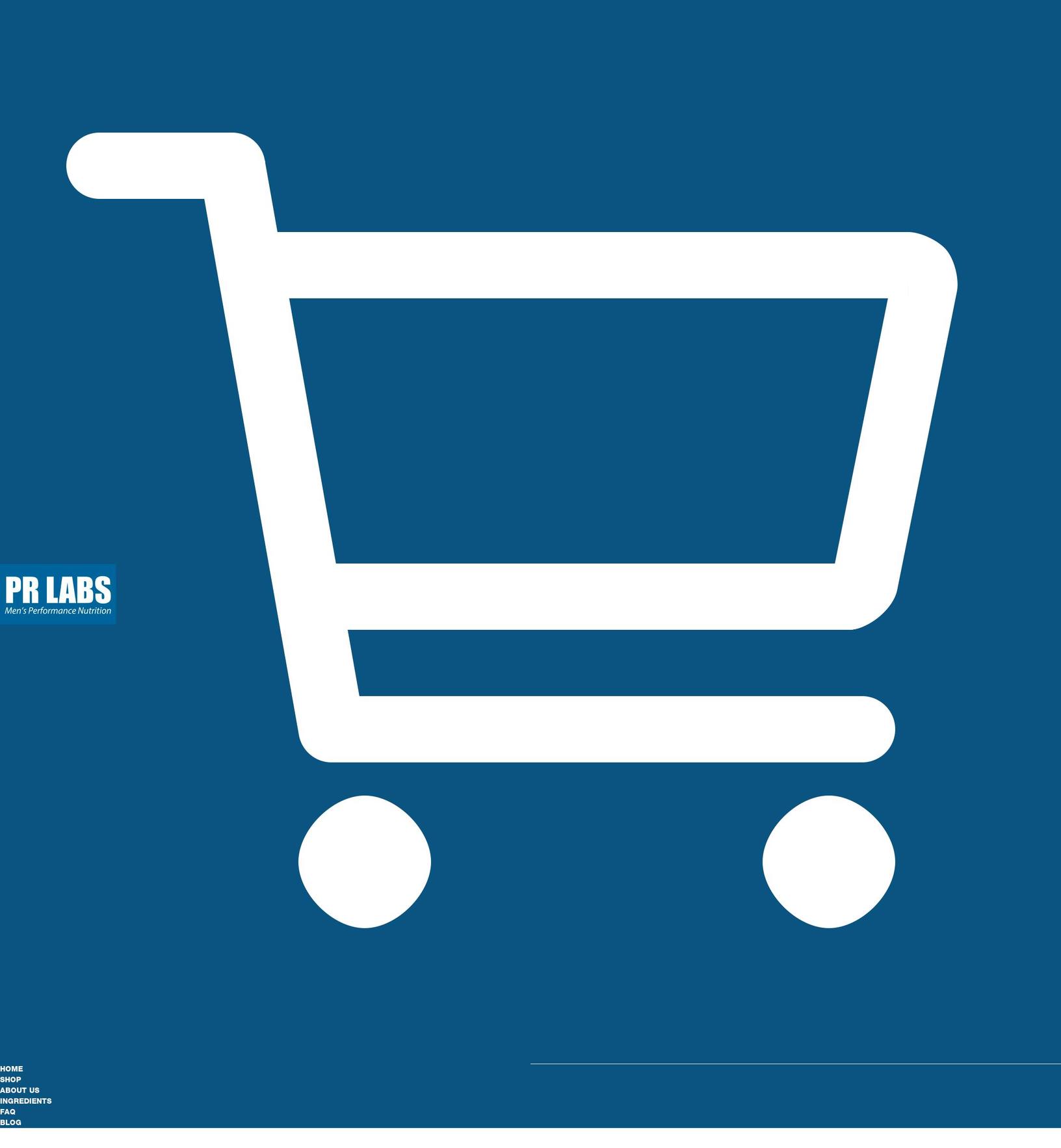 prlaboratories.com shopify website screenshot