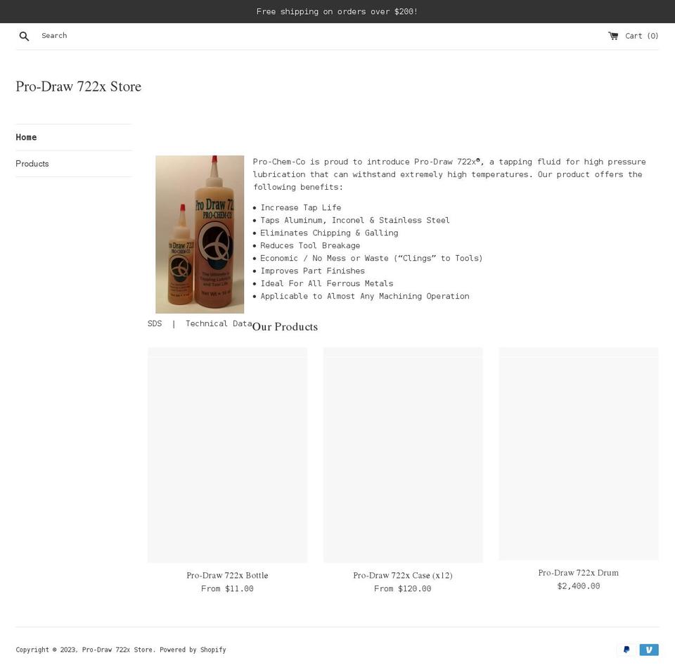pro-draw722x.com shopify website screenshot