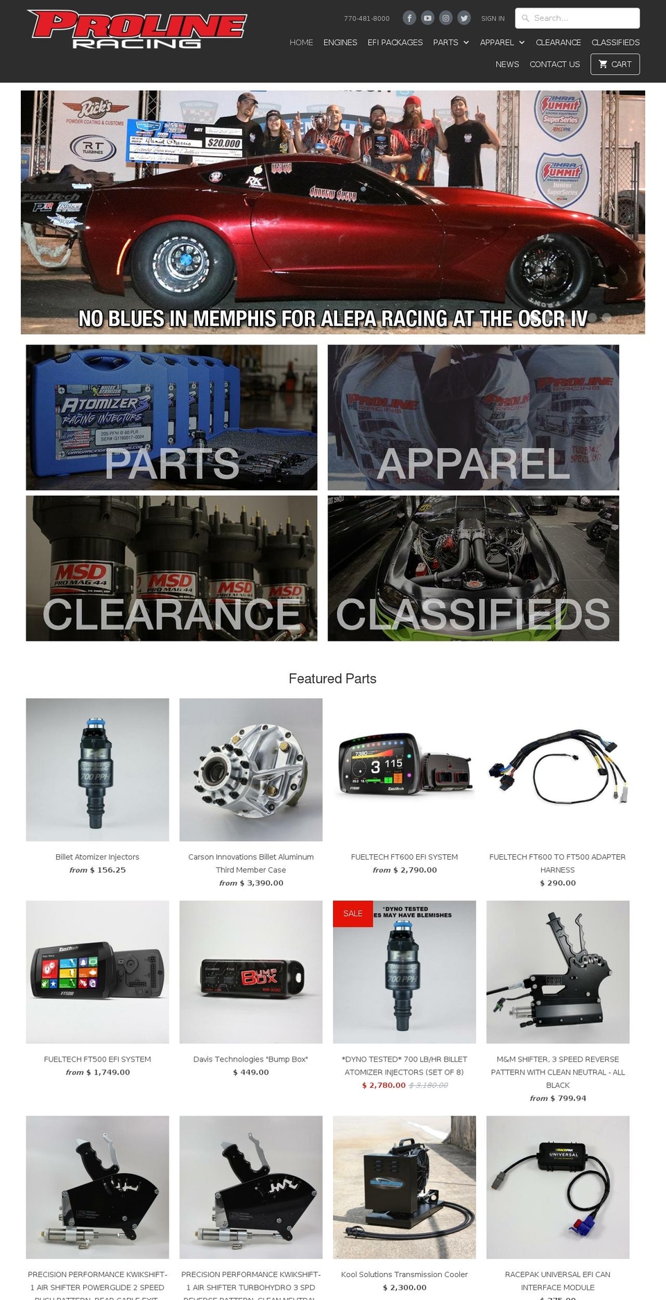 pro-line-racing.myshopify.com shopify website screenshot