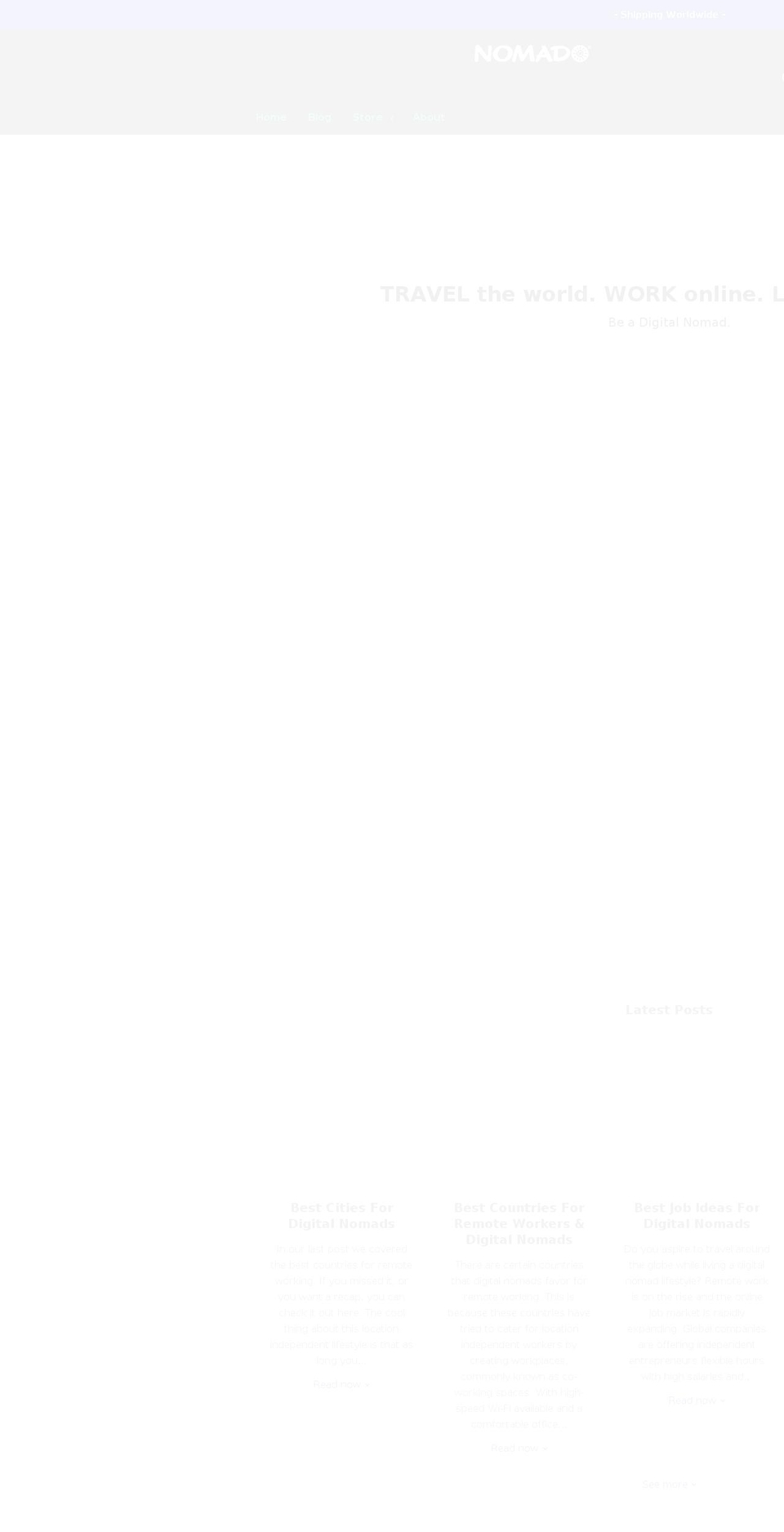 pro-nomad.com shopify website screenshot