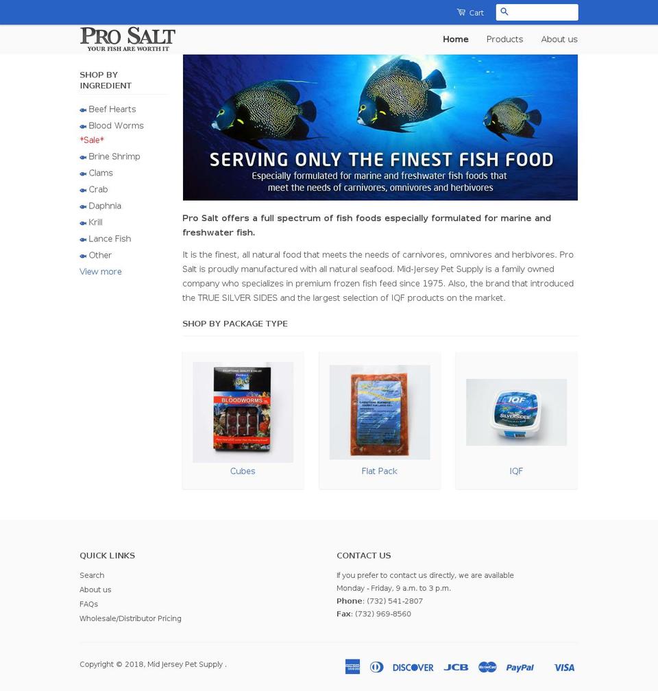 pro-salt.com — Shopify storefront screenshot