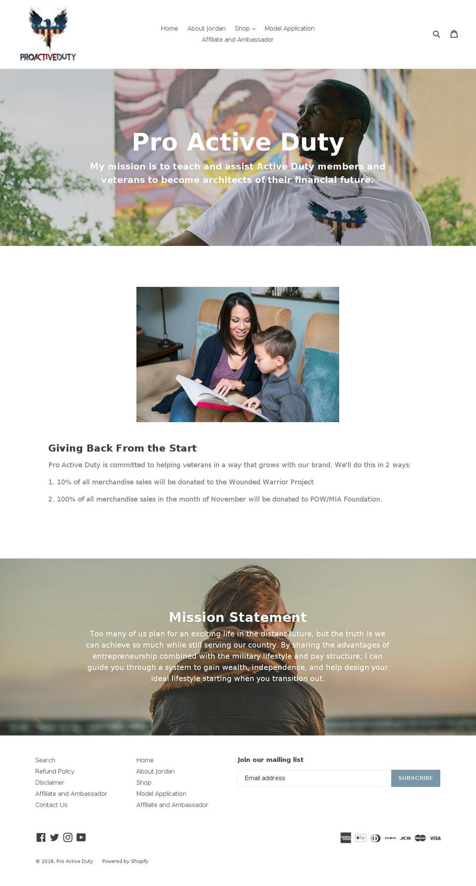 proactiveduty.com — Shopify storefront screenshot
