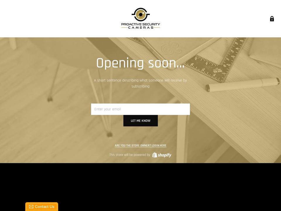 proactivesecuritycameras.com — Shopify storefront screenshot
