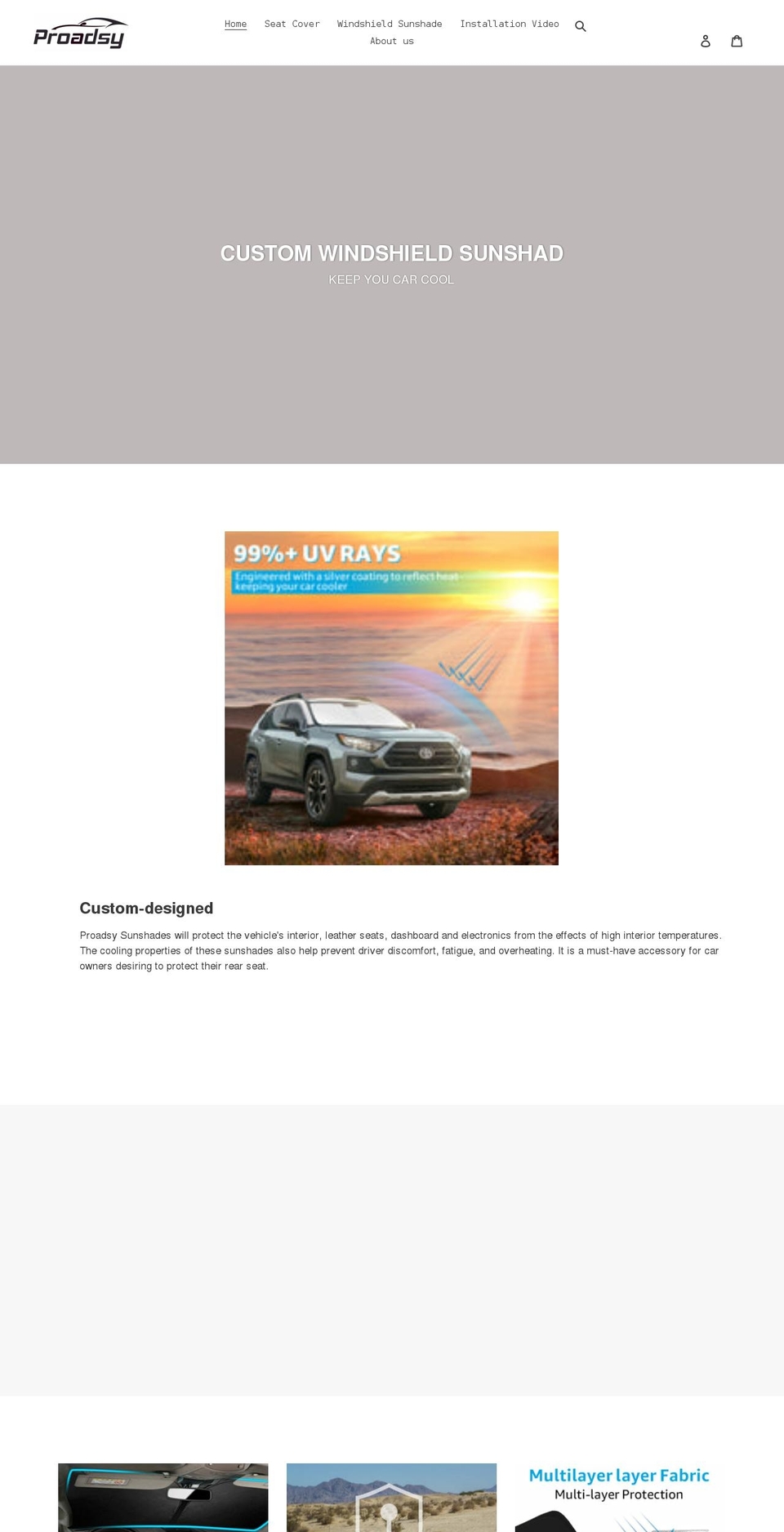 proadsy.com shopify website screenshot