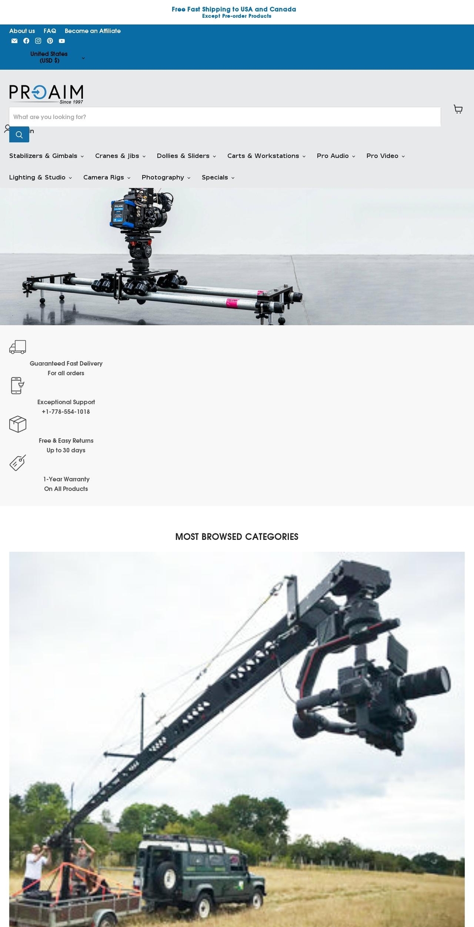 proaim.ca shopify website screenshot