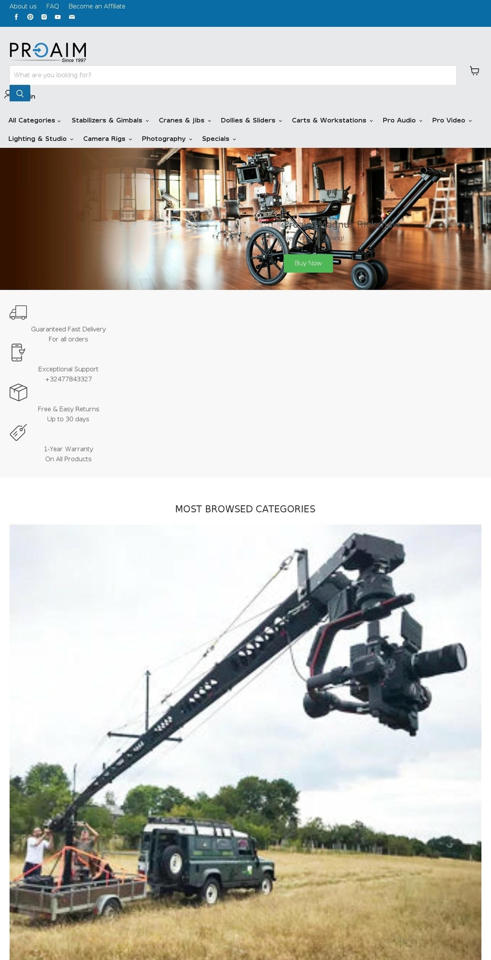 proaim.co.uk shopify website screenshot