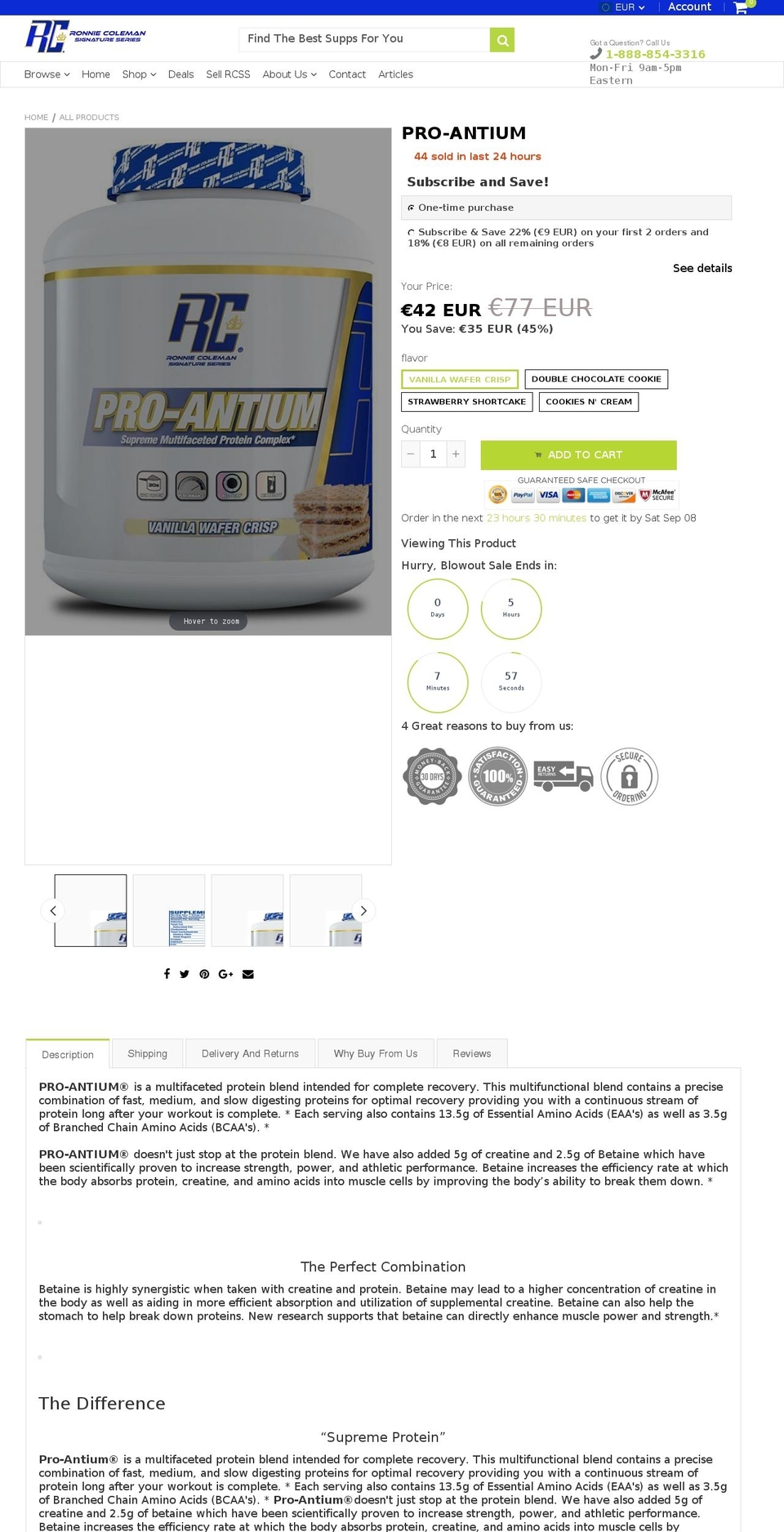 proantium.net shopify website screenshot