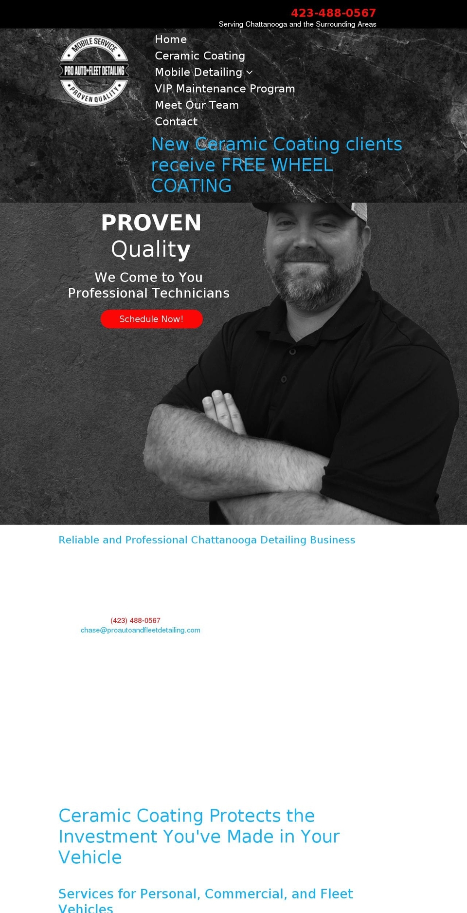 proautoandfleetdetailing.com — Shopify storefront screenshot