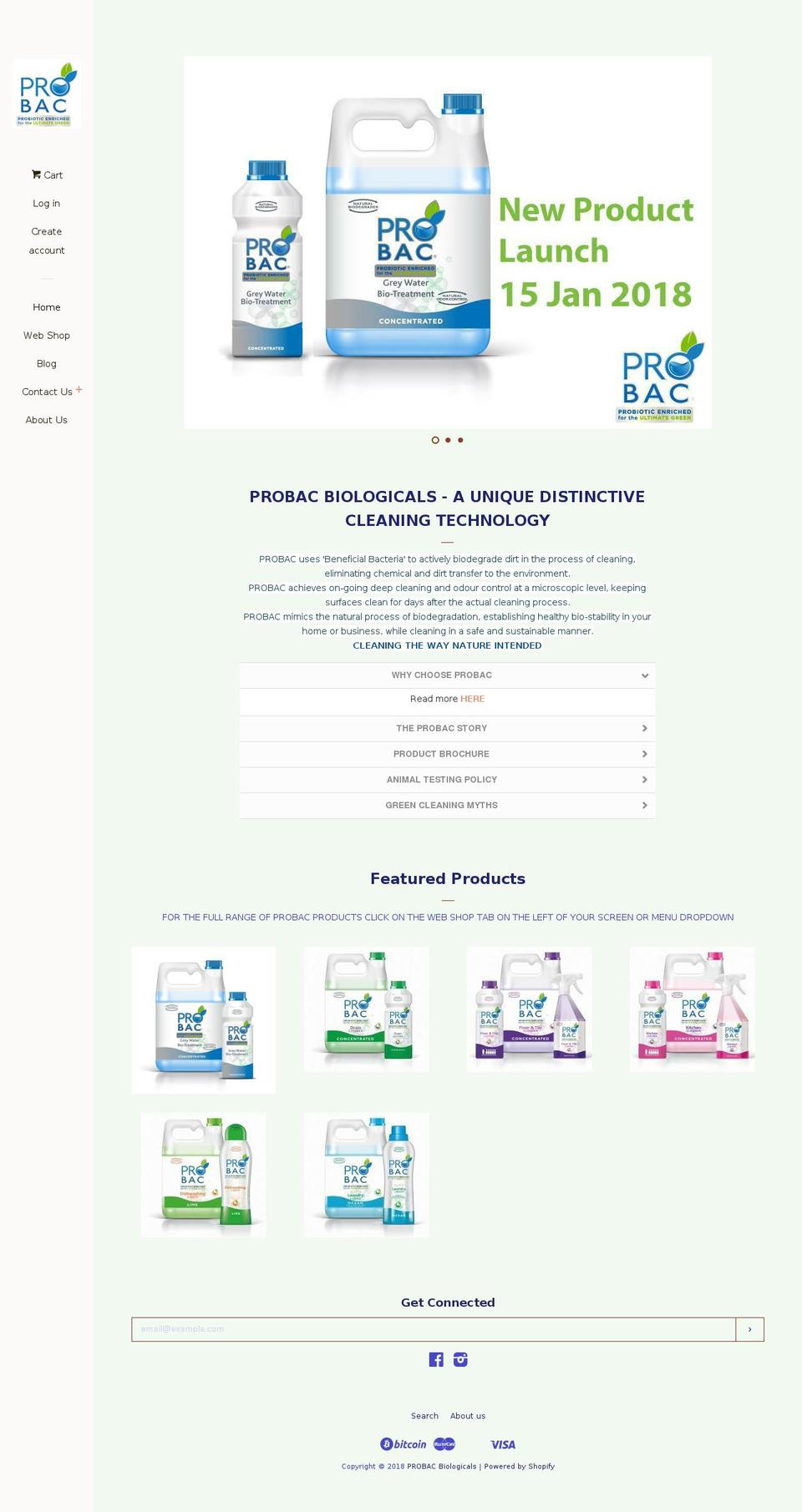 probac.co.za shopify website screenshot