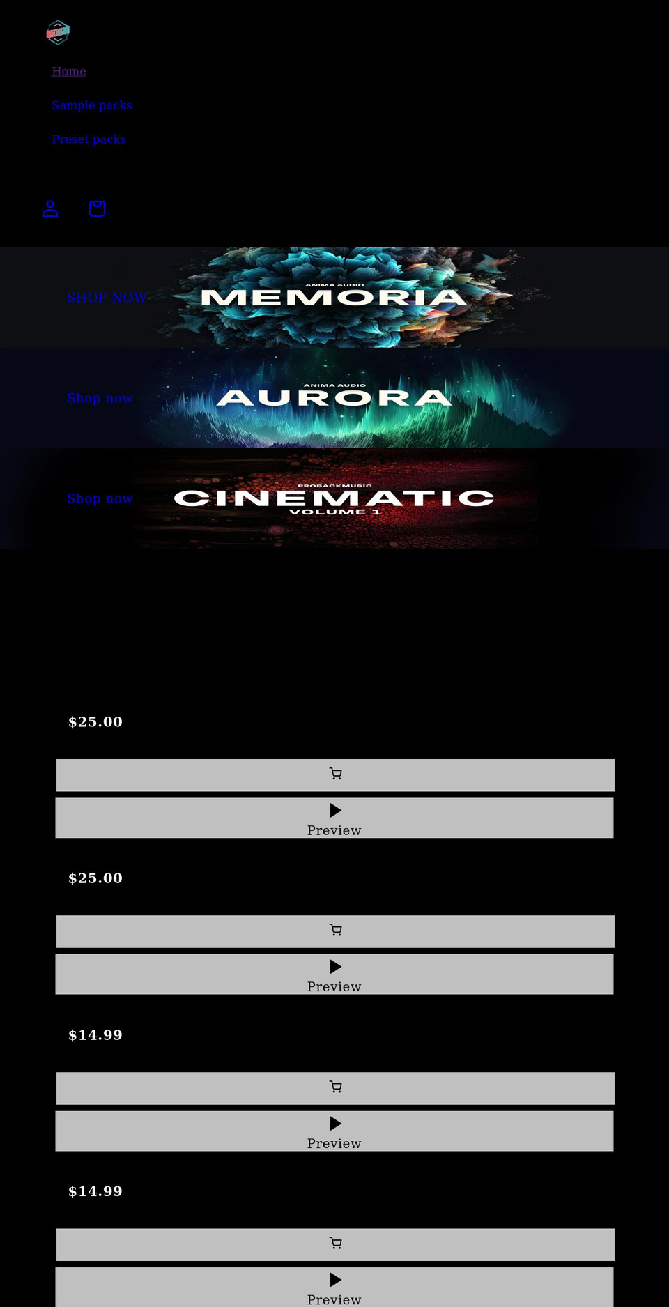 probackmusic.com shopify website screenshot