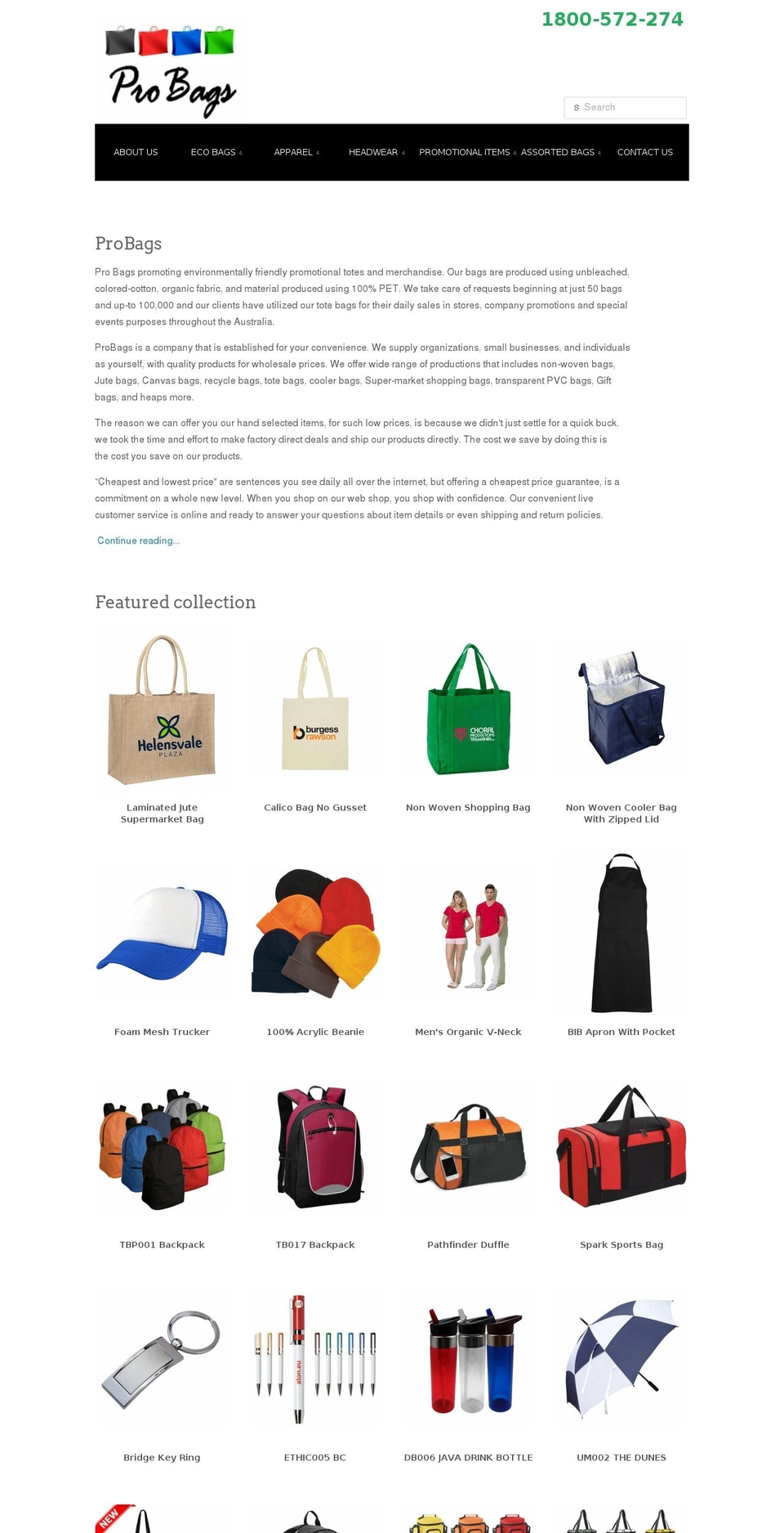 probags.com.au shopify website screenshot