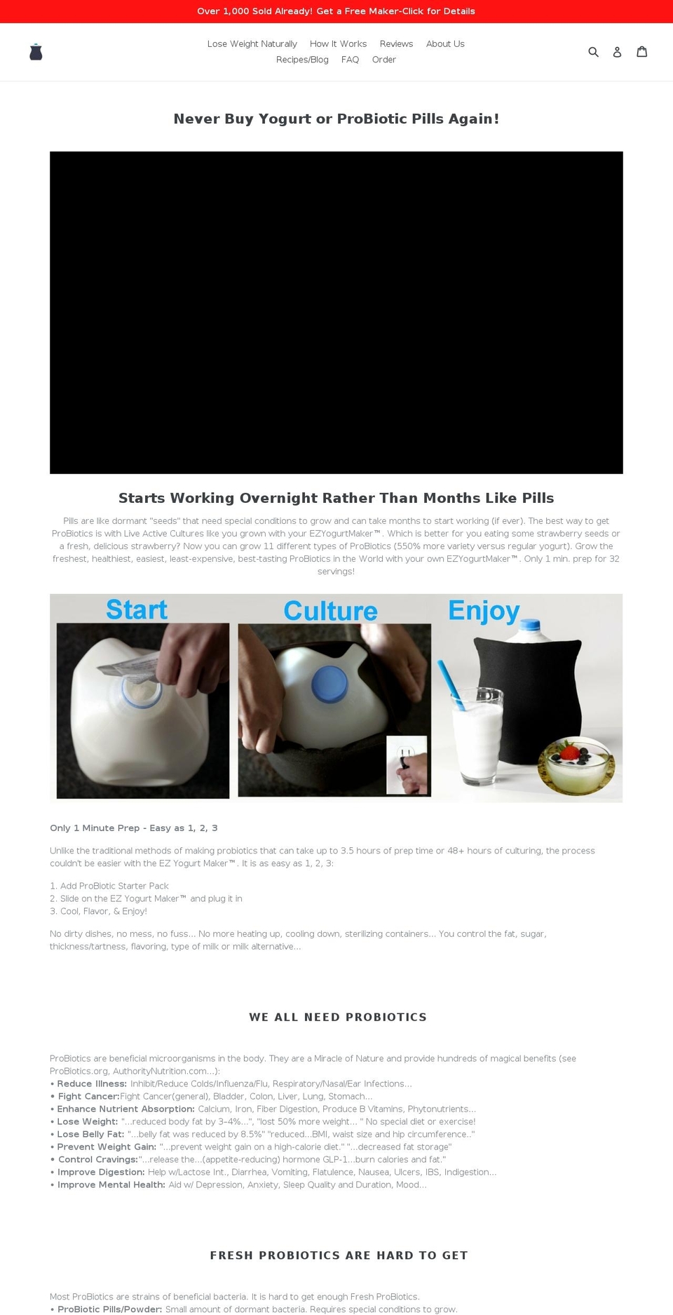 probioticmaker.com — Shopify storefront screenshot