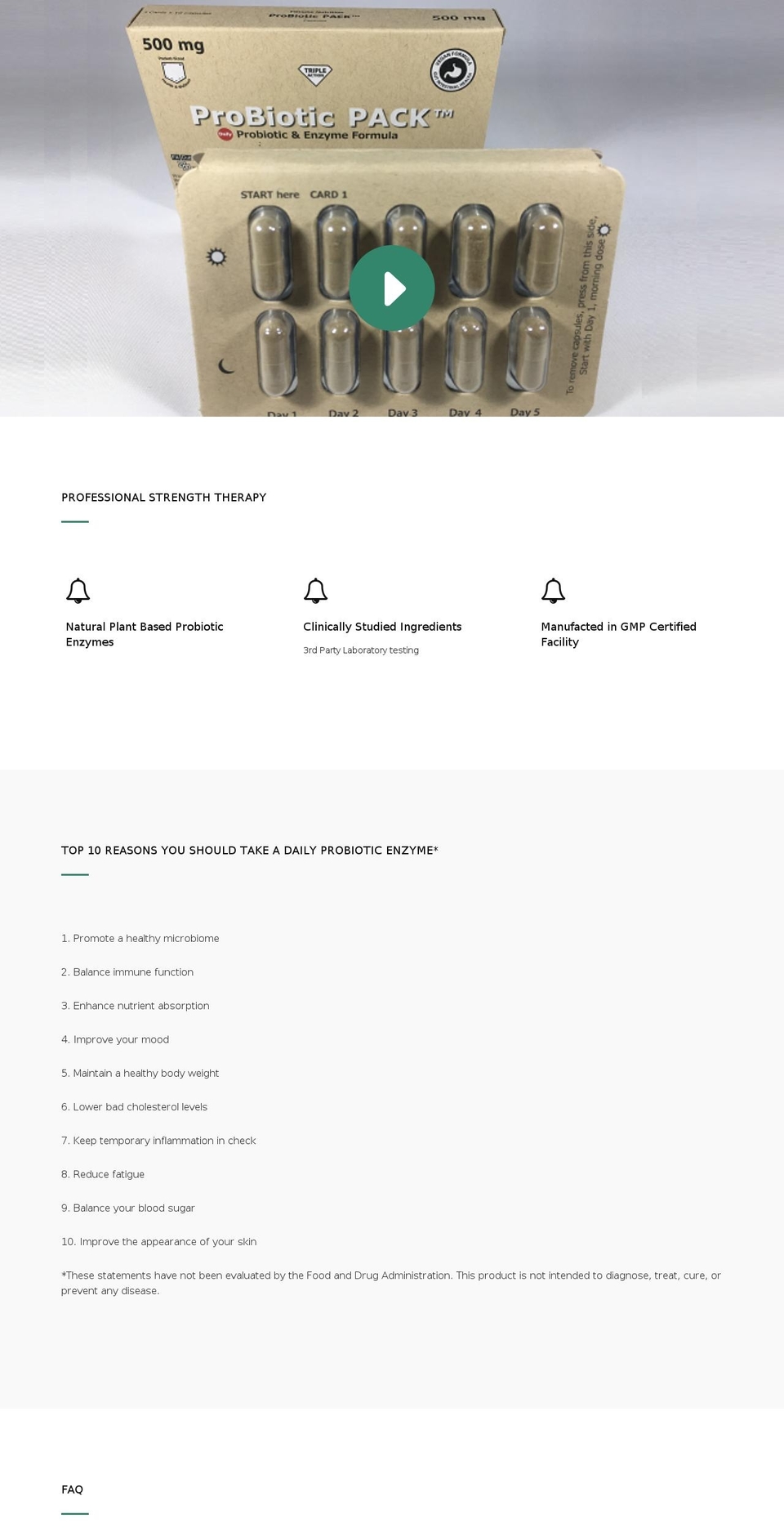 probioticpak.com — Shopify storefront screenshot