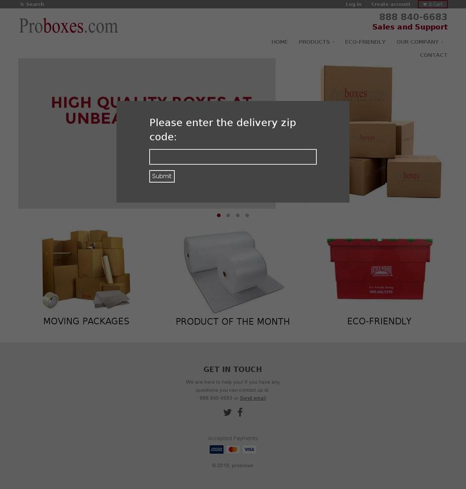 proboxes.com — Shopify storefront screenshot
