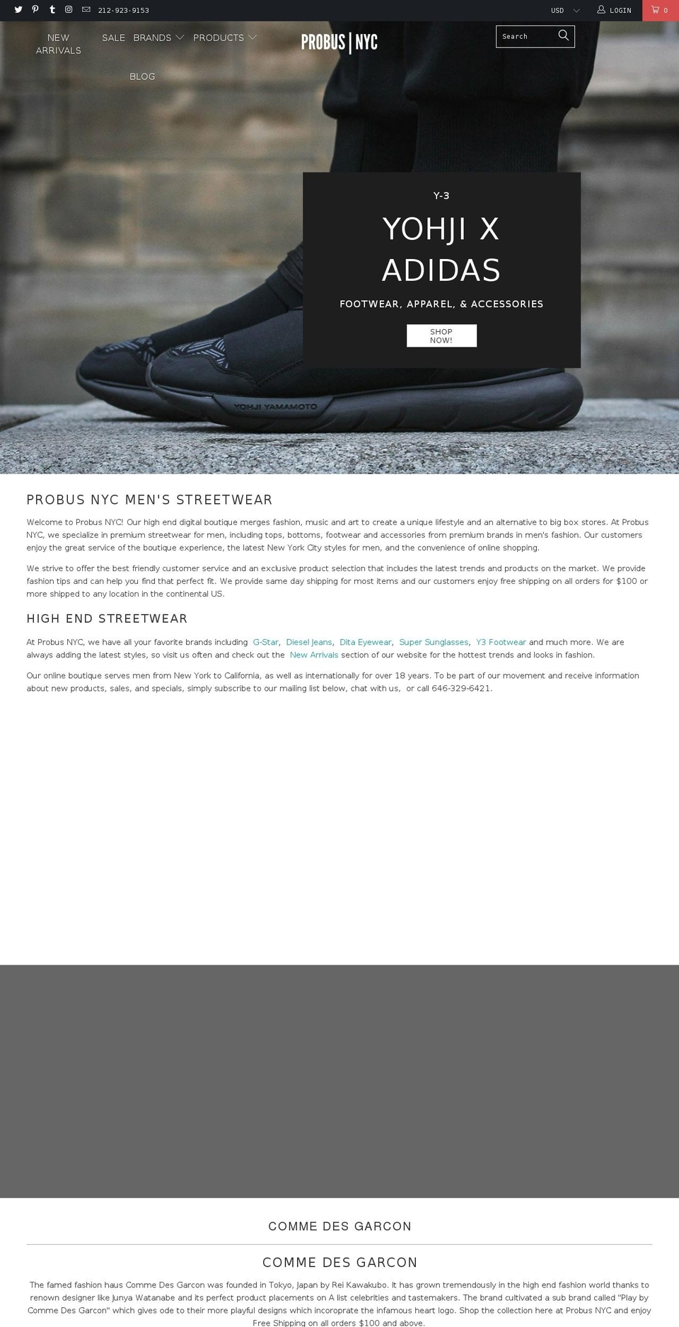 probusnyc.com shopify website screenshot