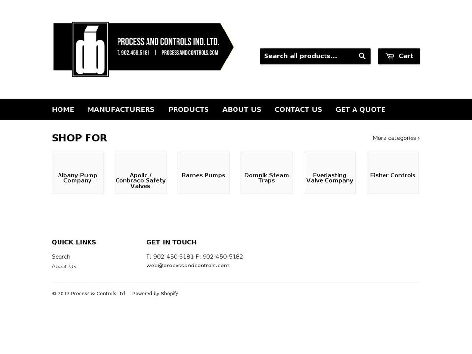 processandcontrols.ca shopify website screenshot