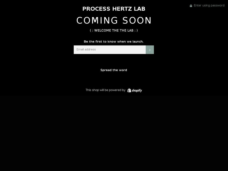 processhzlab.com — Shopify storefront screenshot