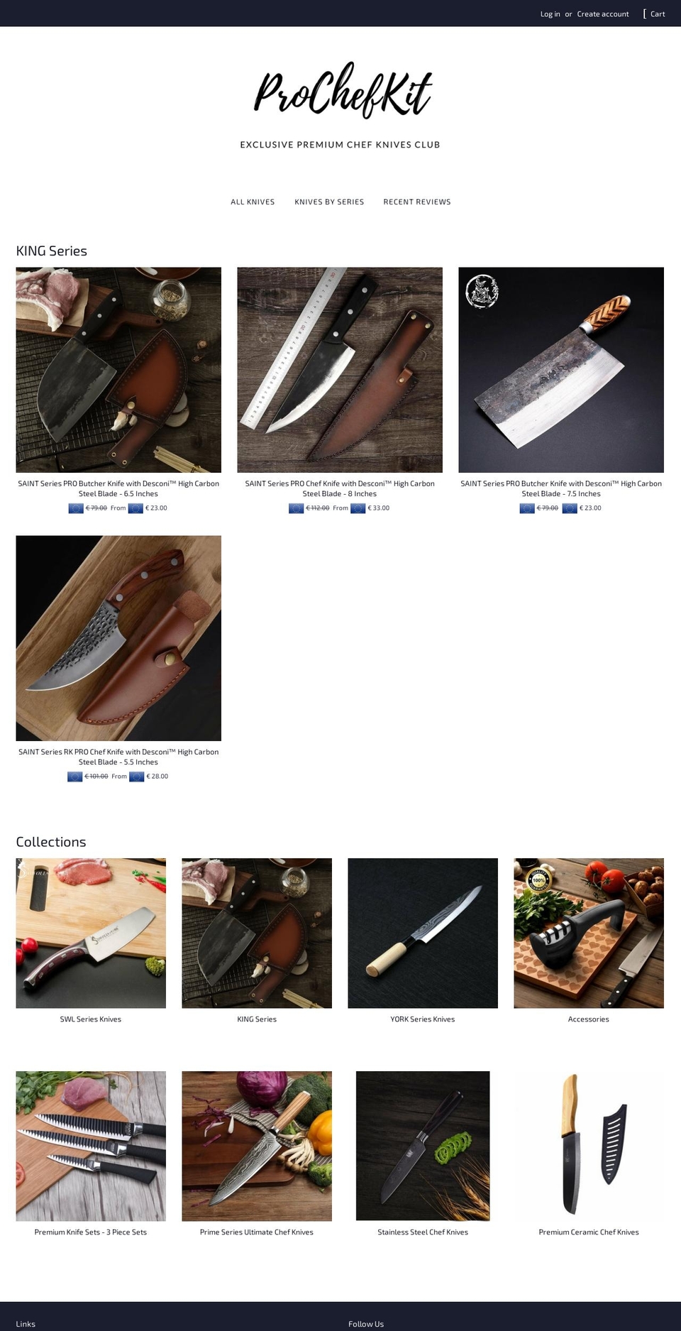 prochefkit.com shopify website screenshot