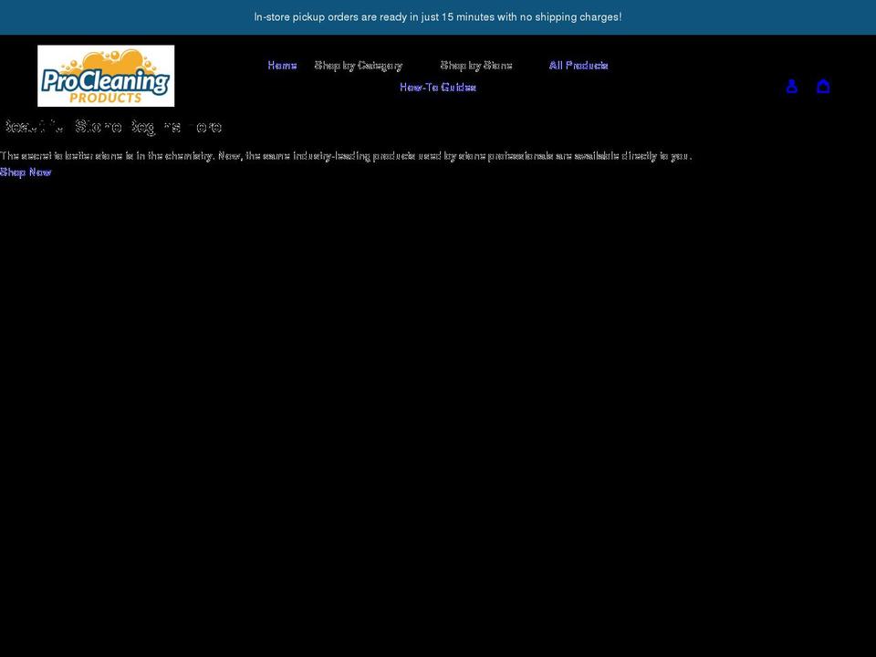 procleaningproducts.com shopify website screenshot