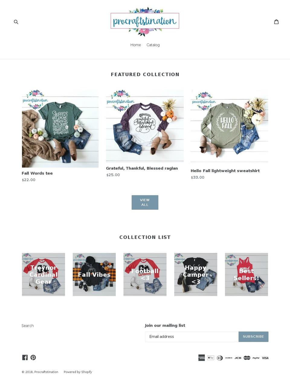 procraftstination.com — Shopify storefront screenshot