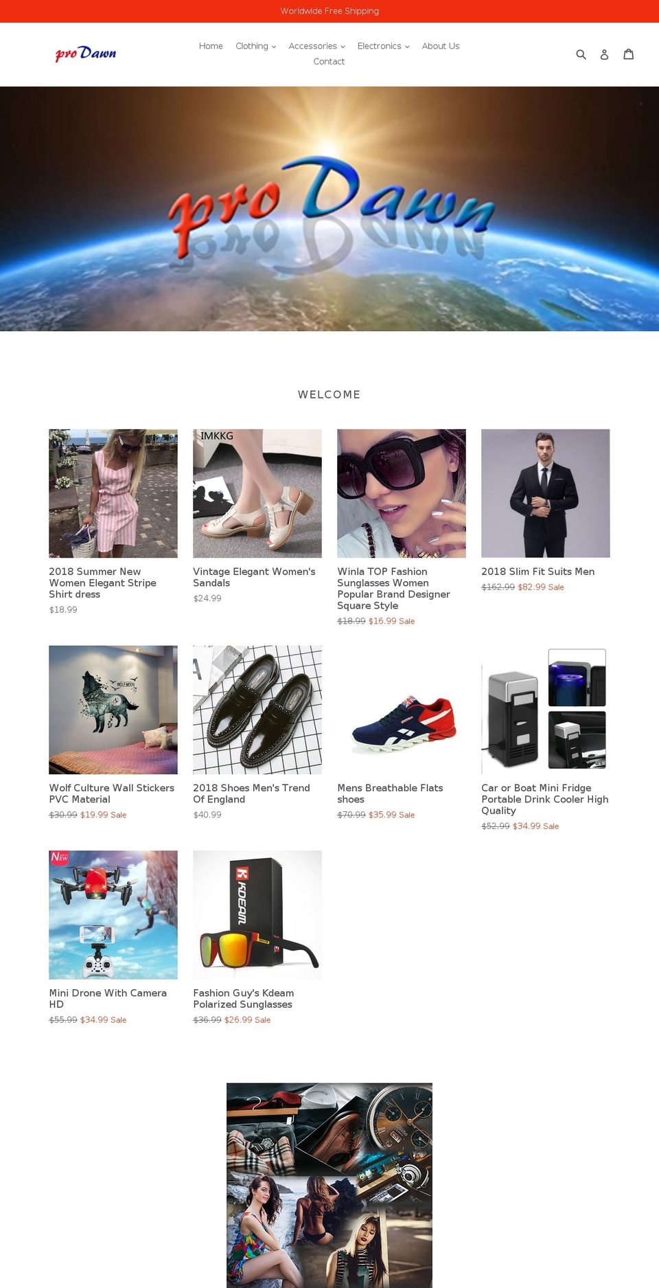 prodawn.com shopify website screenshot