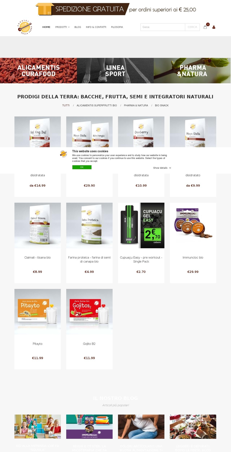 Tema iShop Shopify theme site example prodigidellaterra.info