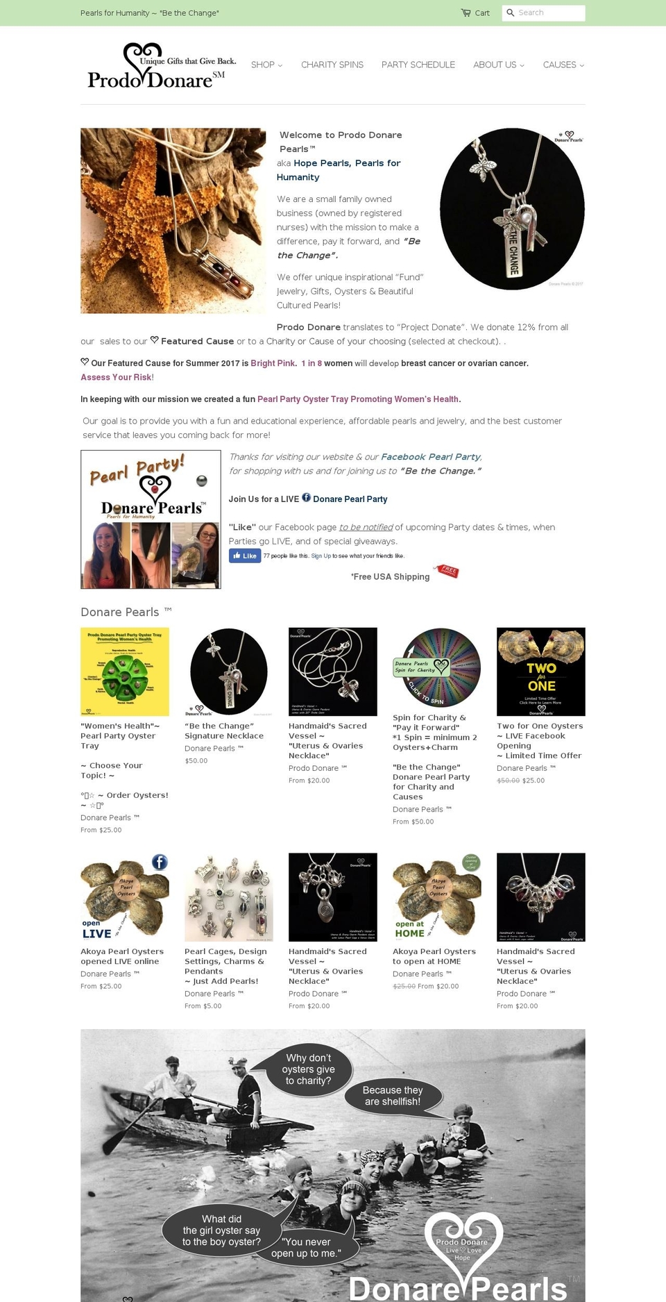 prododonare.com — Shopify storefront screenshot