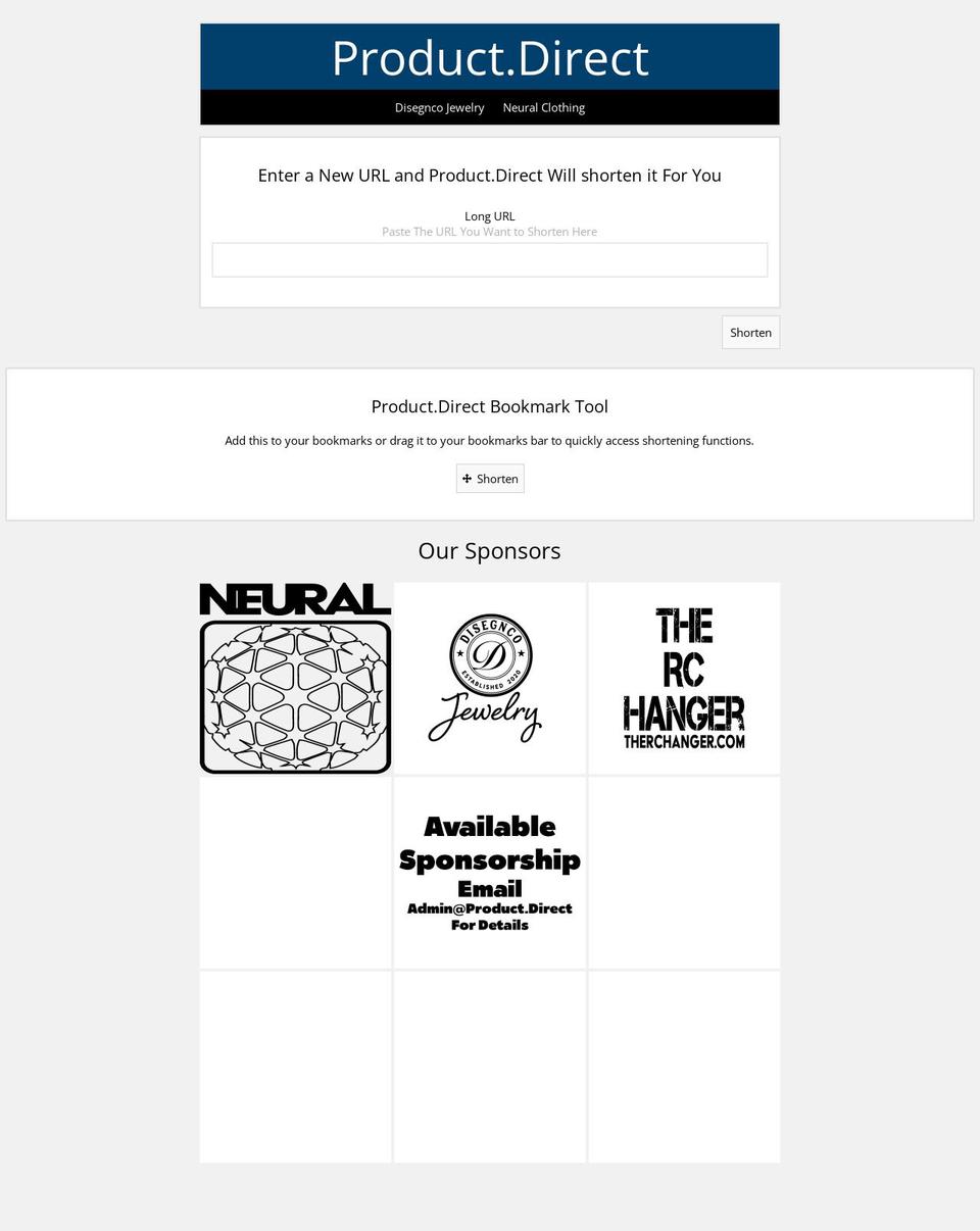 product.direct shopify website screenshot