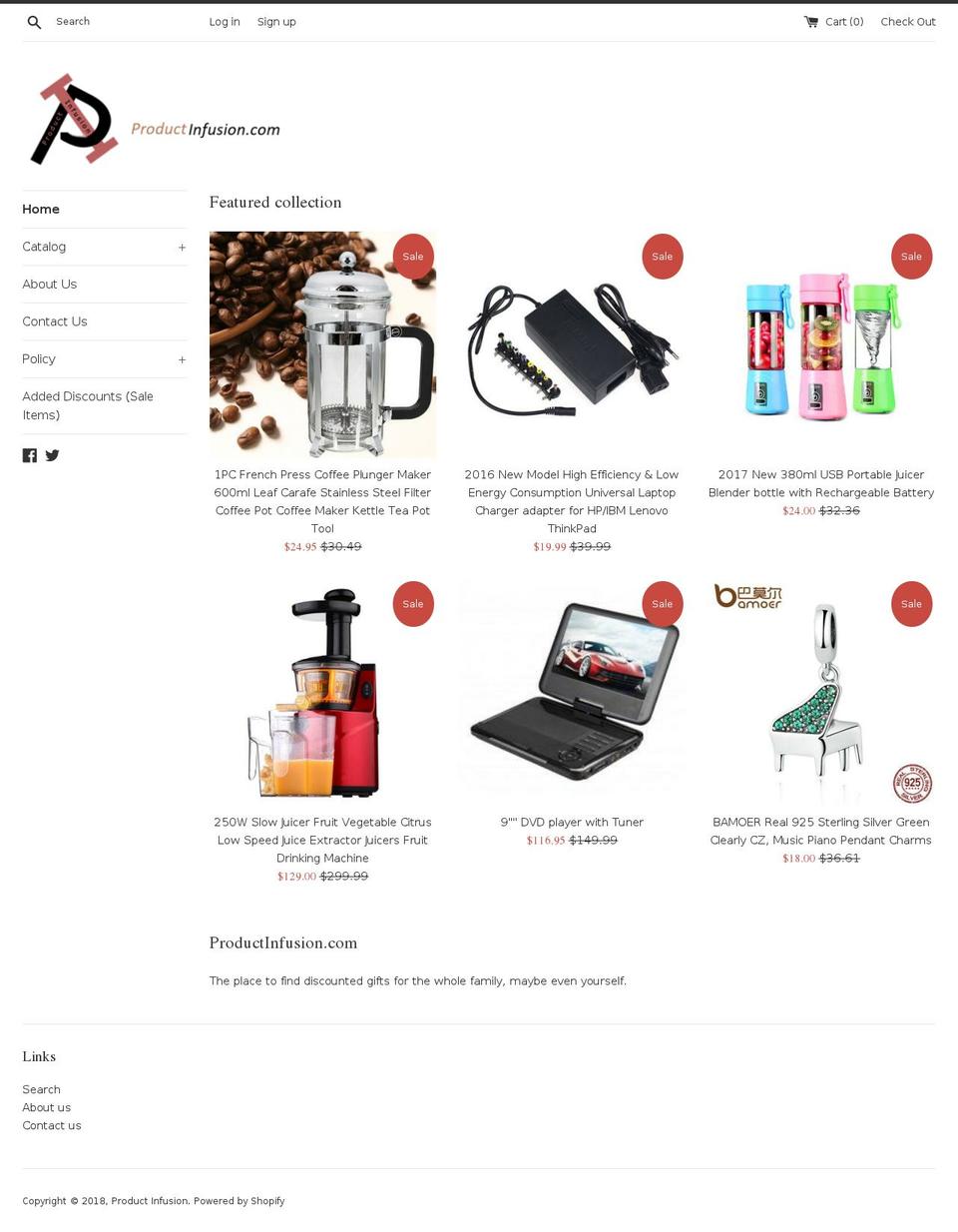 productinfusion.com — Shopify storefront screenshot