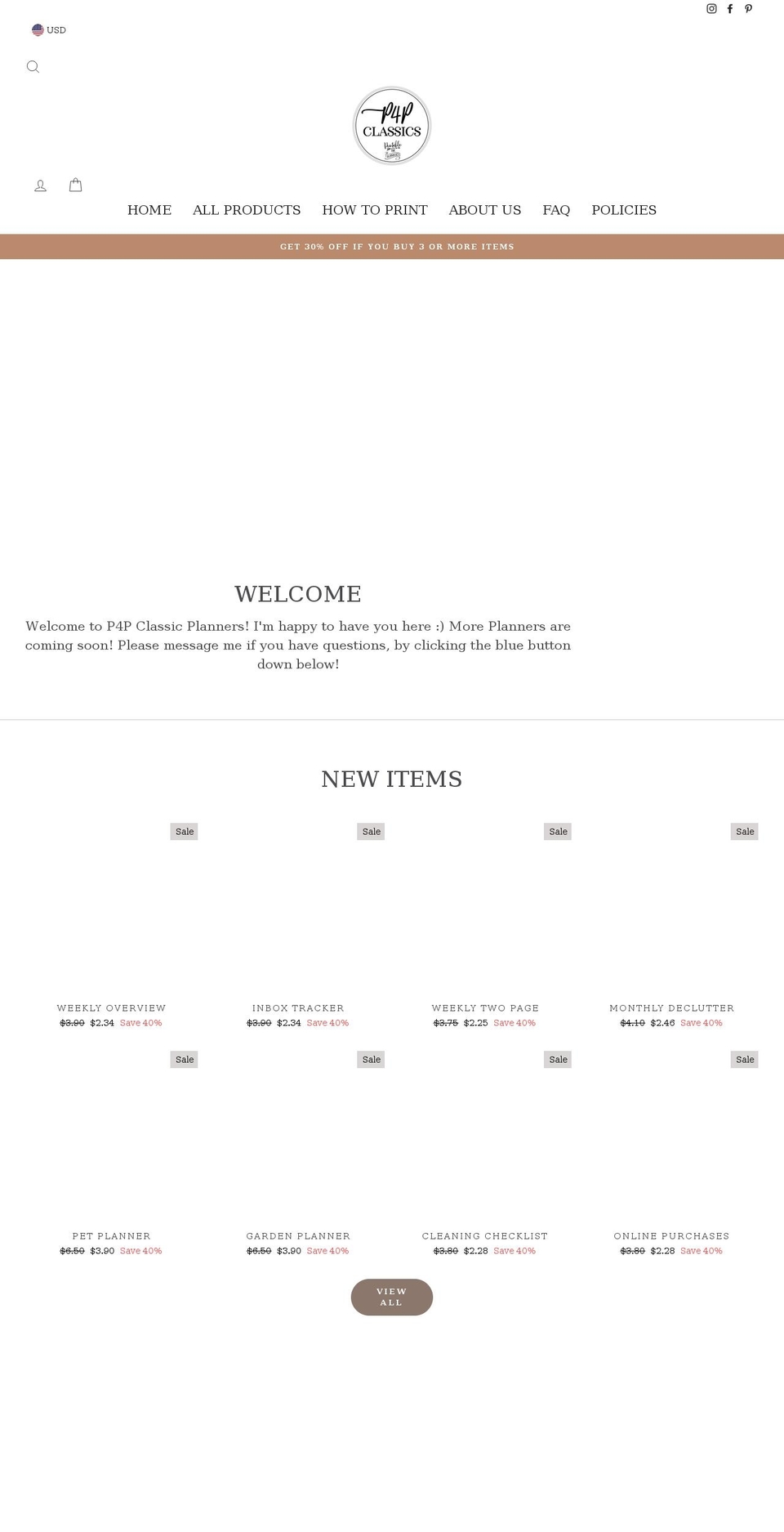 productive-ideas-designs.com shopify website screenshot