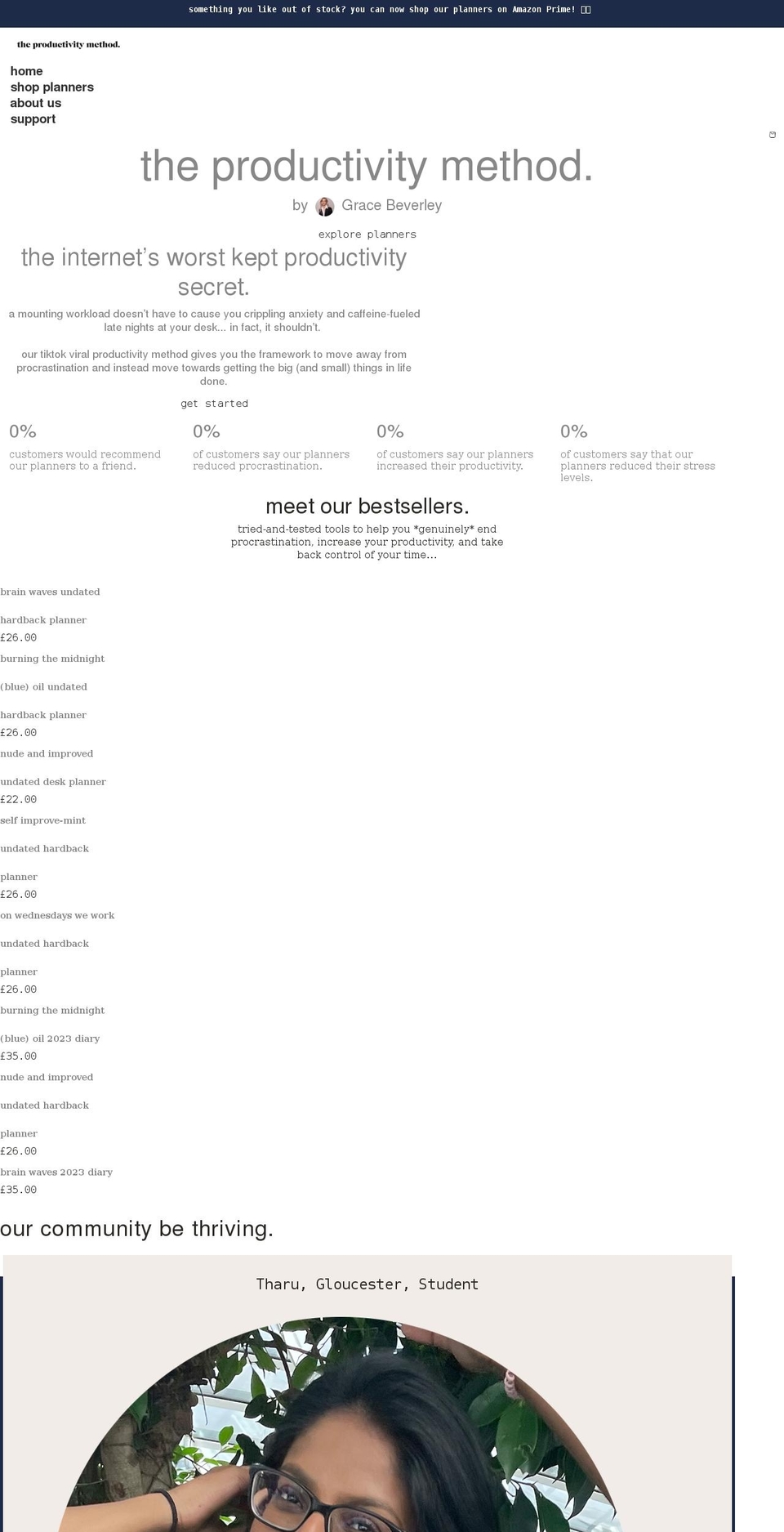 productivitymethod.com shopify website screenshot