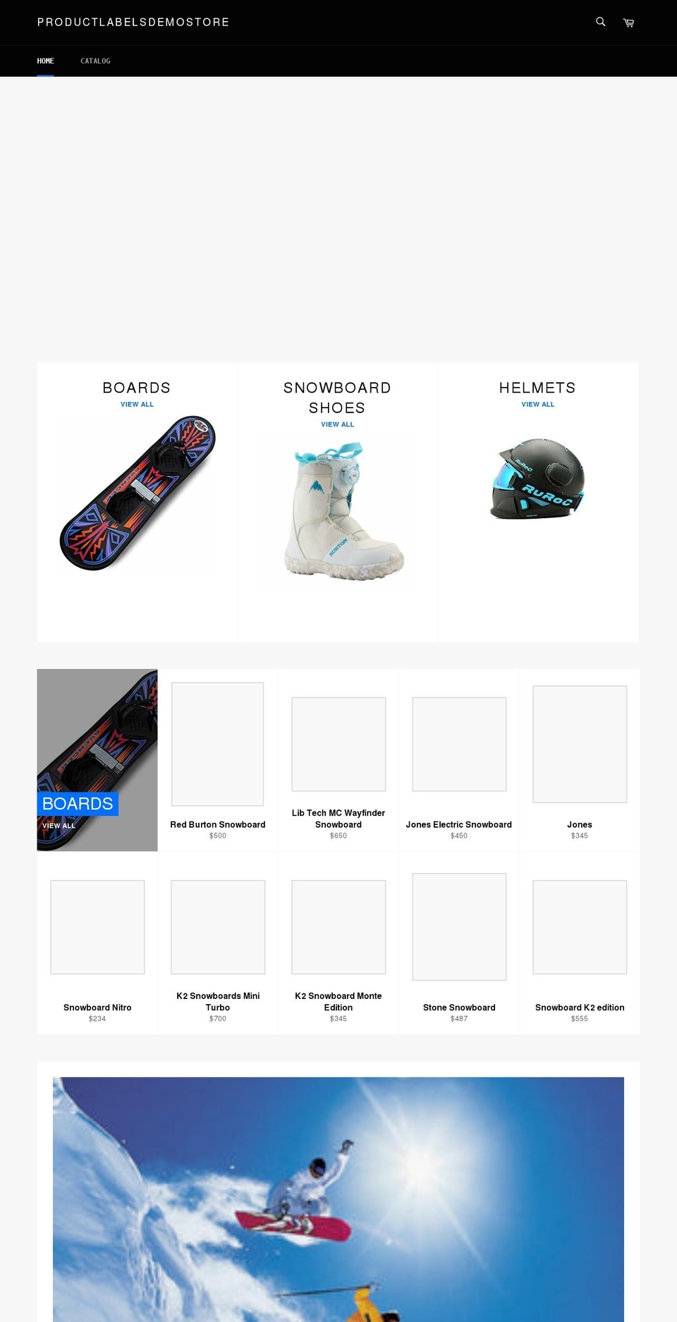 productlabelsdemostore.myshopify.com shopify website screenshot