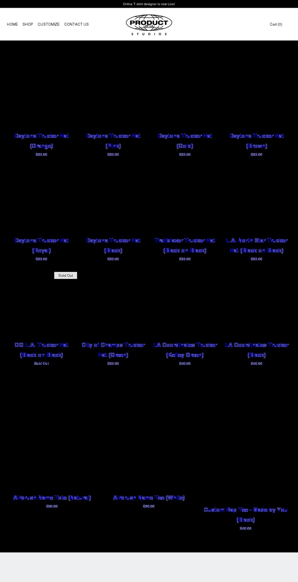productoflosangeles.com shopify website screenshot